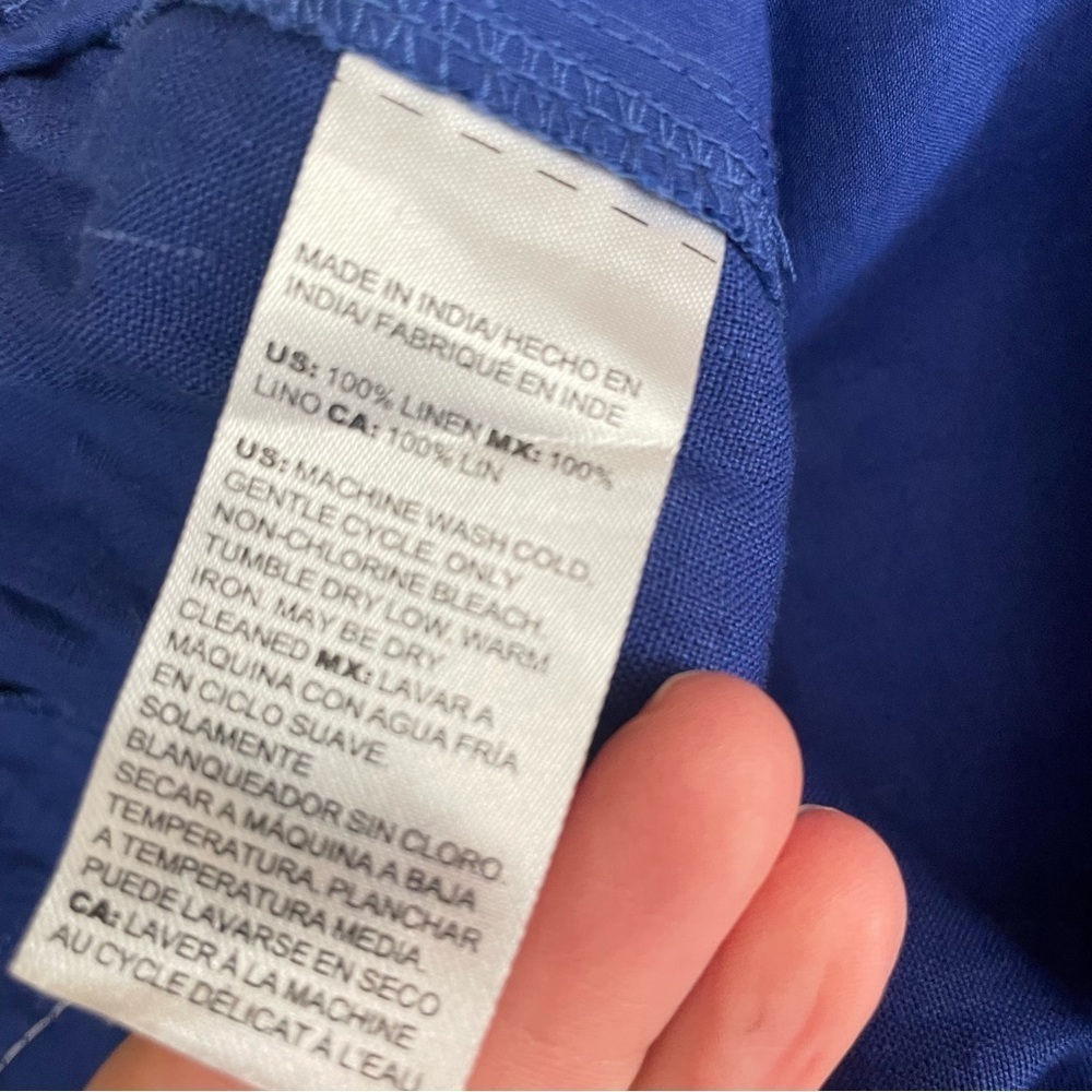Chico's Royal Blue Linen Tie Waist Shorts XXL - Picture 12 of 13